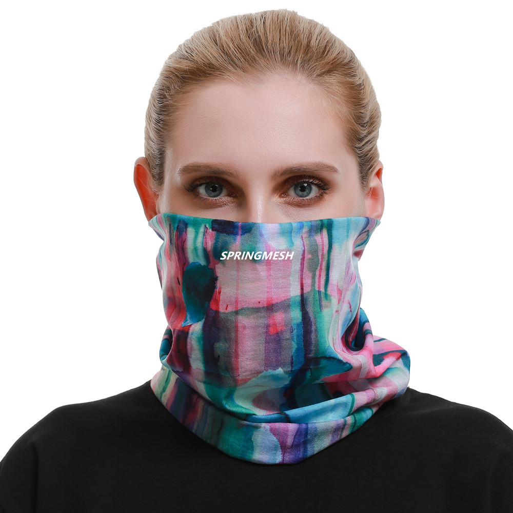 Versatile magic headscarf for women, outdoor cycling sun protection face mask, neck gaiter, rainbow running neck protector, face covering for hiking