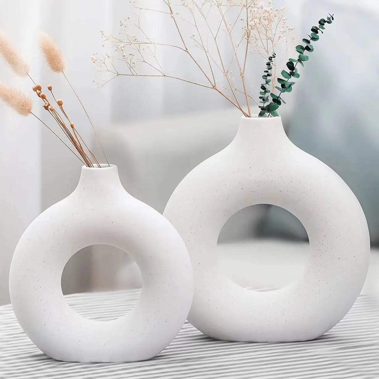 Brand donut, matte ring, ceramic decorations, home decor