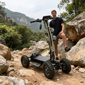 Mia 13inch Four-Wheel Electric Scooter, High-Speed Dual-Drive Four-Wheel Drive Off-Road Vehicle, Outdoor Patrol, Foldable, All-Terrain
