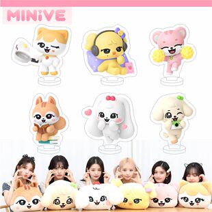 Южная Корея Женская Группа IVE мультфильм новый акриловый двухсторонний Настольный Декор звезда периферийная Zhang Yuanying