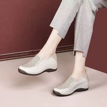 女鞋休闲单鞋中跟(3-5cm)圆头简约深口平底纯色橡胶单鞋低帮鞋