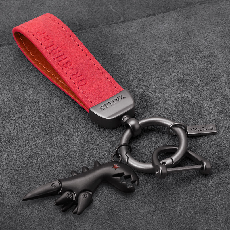 레드 스웨이드 + 블랙 작은 공룡 [D 버클 보내기]]