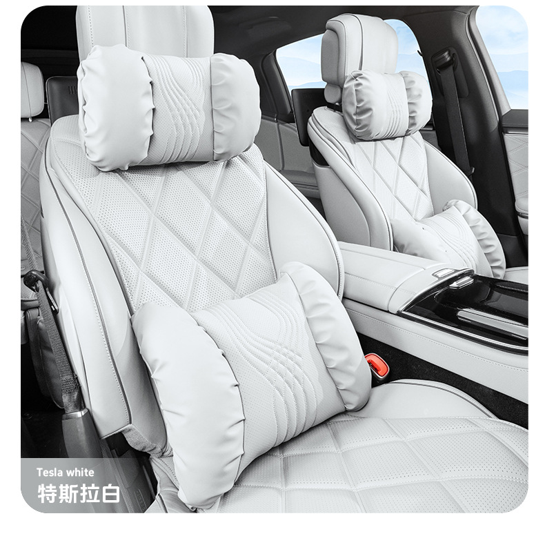 2025 New Car Headrest and Lumbar Support, High-End Bubble Cotton Neck Pillow, Comfortable and Breathable Shoulder Pads, Car Headrest Pillow