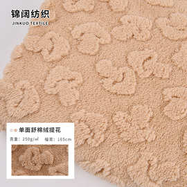 165cm单面舒棉绒蘑菇提花针织面料250g秋冬加厚保暖新品厂家直供