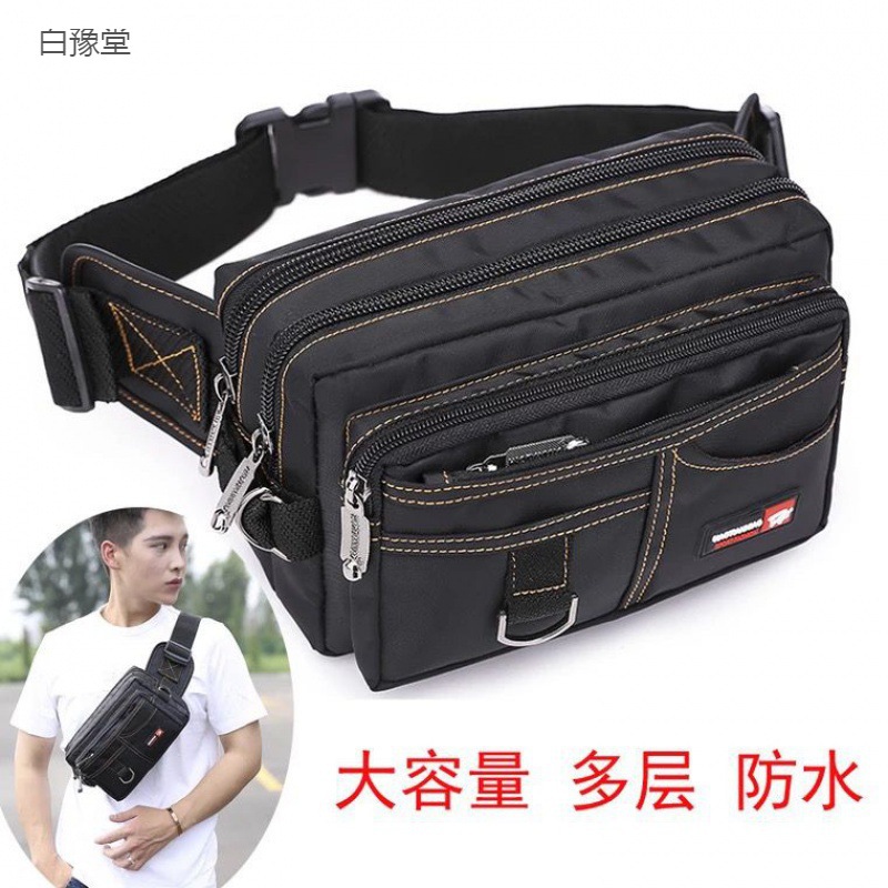 Waist pack wholesale men and women capacity Water splashing wear-resisting outdoors motion mobile phone wallet Nylon Cashier Hectic fever