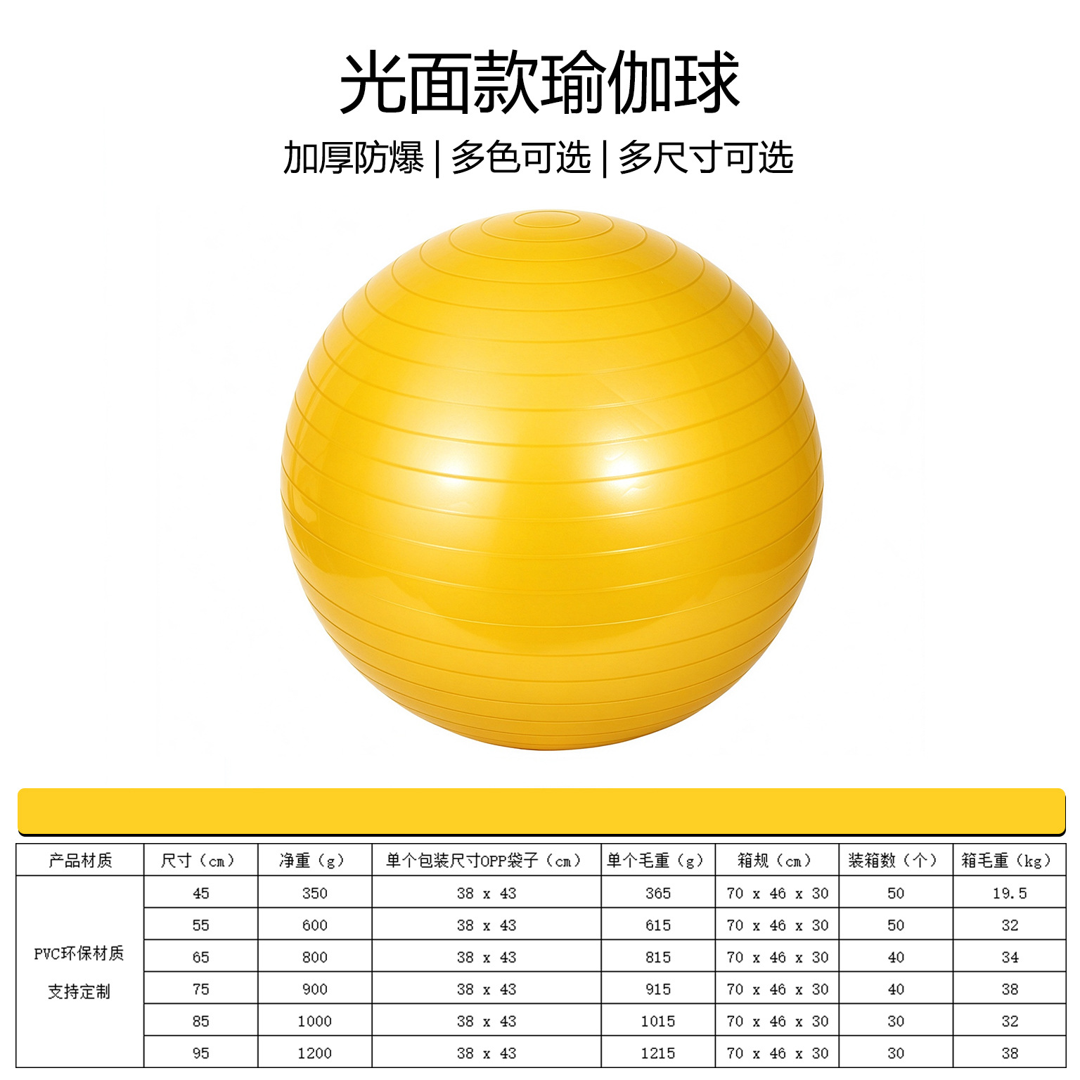 Pelota de Yoga Antiexplosión de PVC Inflable para Yoga y Fitness en Casa image 9