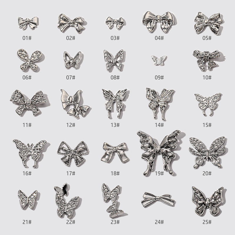 Mini Butterfly Alloy Liquid Hollow Bow Nail Art Accessories 2025 New Bow Tie Nail Decoration Diamond Wholesale Mini Butterfly Alloy Liquid Hollow Bow Nail Art Accessories 2025 New Bow Tie Nail Decoration Diamond Wholesale