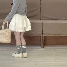 2025春秋新款女童宝宝蕾丝蛋糕裙半裙春装儿童蓬蓬裙子半身裙短裙