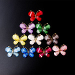 手机壳diy合金饰品配件水晶小蝴蝶手机套贴手工  发饰材料直批