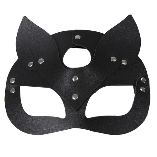 Factory direct sales European and American personalized PU leather fox mask nightclub party masquerade men and women face mask eye mask fun