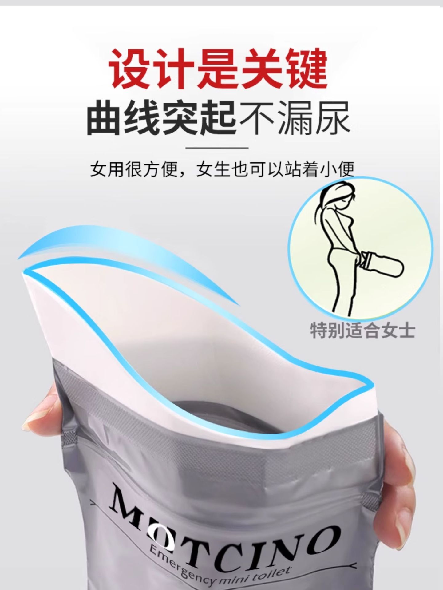 Emergency Disposable Urinal Bag Portable Toilet for Women and Men