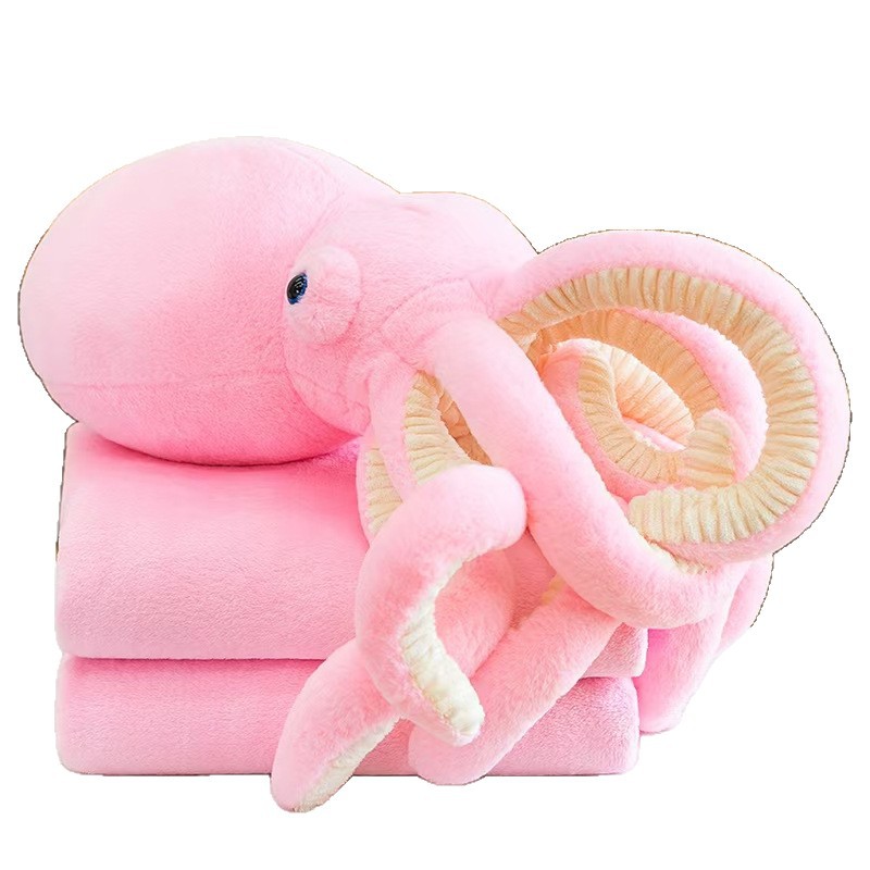 Cojín Manta de Peluche de Pulpo 2 en 1 de Peluche Corto y Algodón PP, Multifuncional image 6