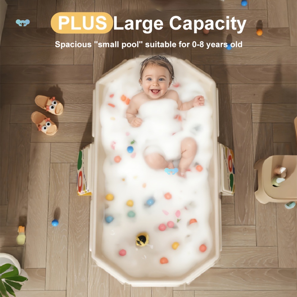1pc Kids Portable Collapsible Bathtub pvc Material Sli跨境