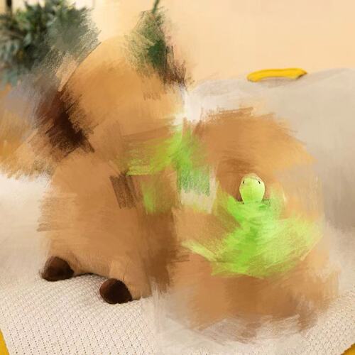 Internet celebrity ugly turtle backpack capybara capybara animal doll doll cute guinea pig children's plush toy