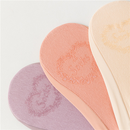 Boat socks for women in spring and summer, silicone non-slip, non-falling, cotton-soled ice silk intersection socks, women's short socks, shallow mouth invisible socks