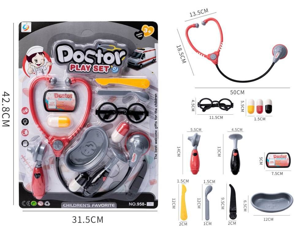 Niños Qizhi simulación equipo médico juguetes jugar casa médico herramientas traje juego conjunto