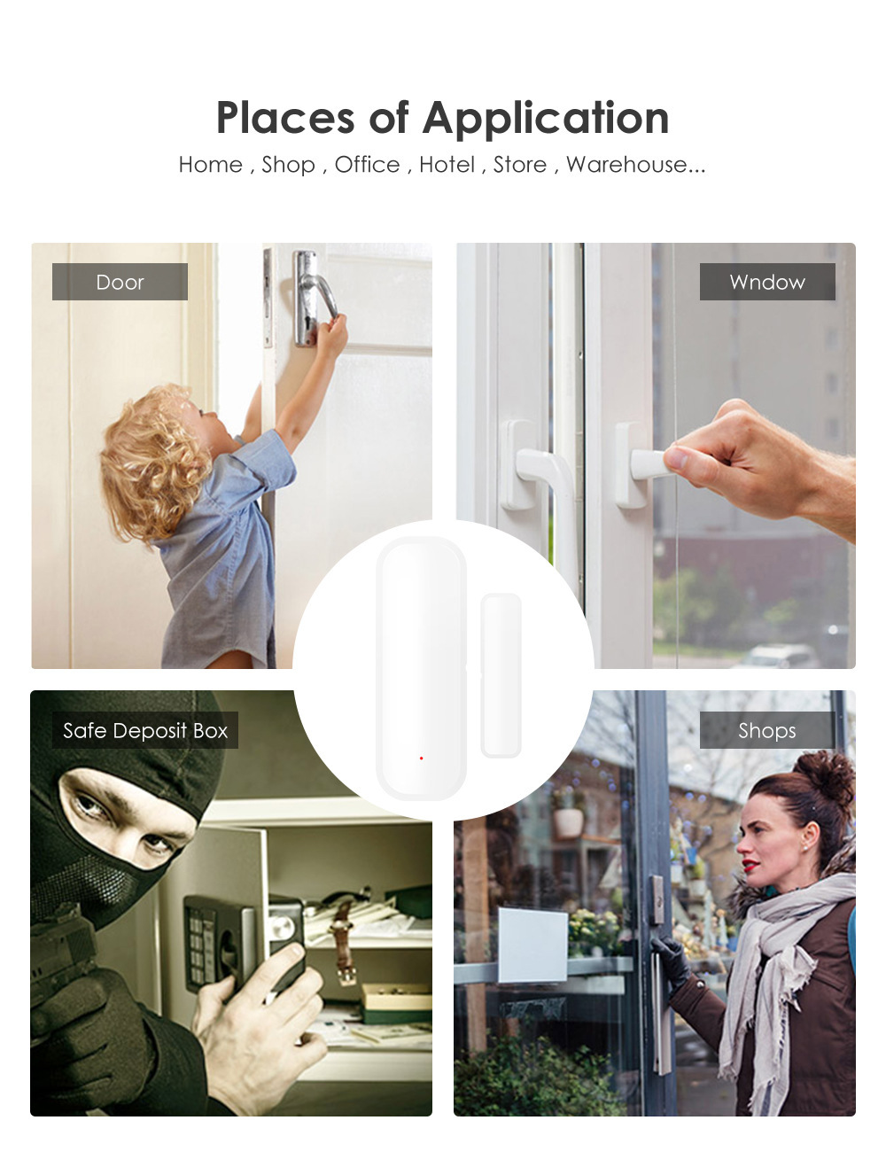Smart WiFi Door and Window Sensor