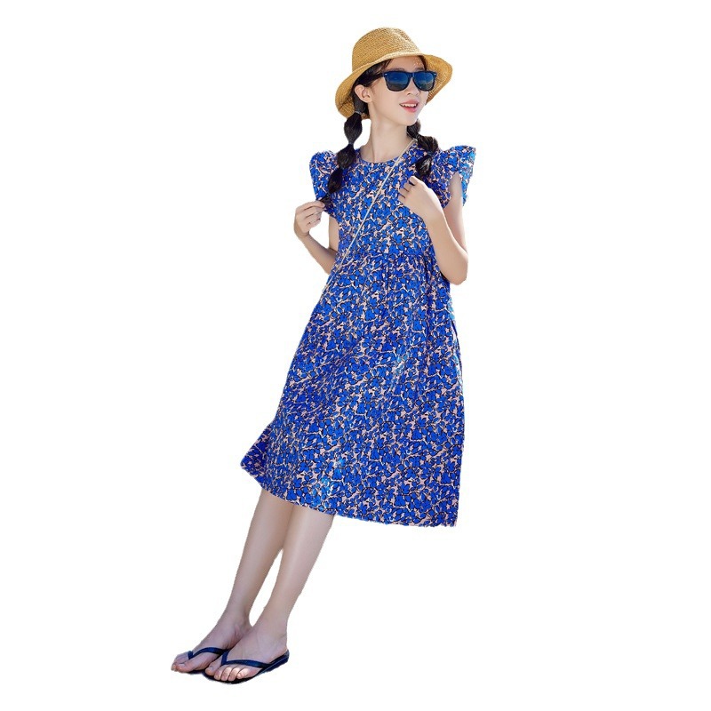 Diseño original vestido de las niñas de Corea del Sur ropa los niños verano nuevo 2024 niños verano poco vuelo princesa vestido