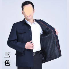 老人中山服男春秋お父さん服中山服カジュアル服おじいさんコート上着旧式軍服