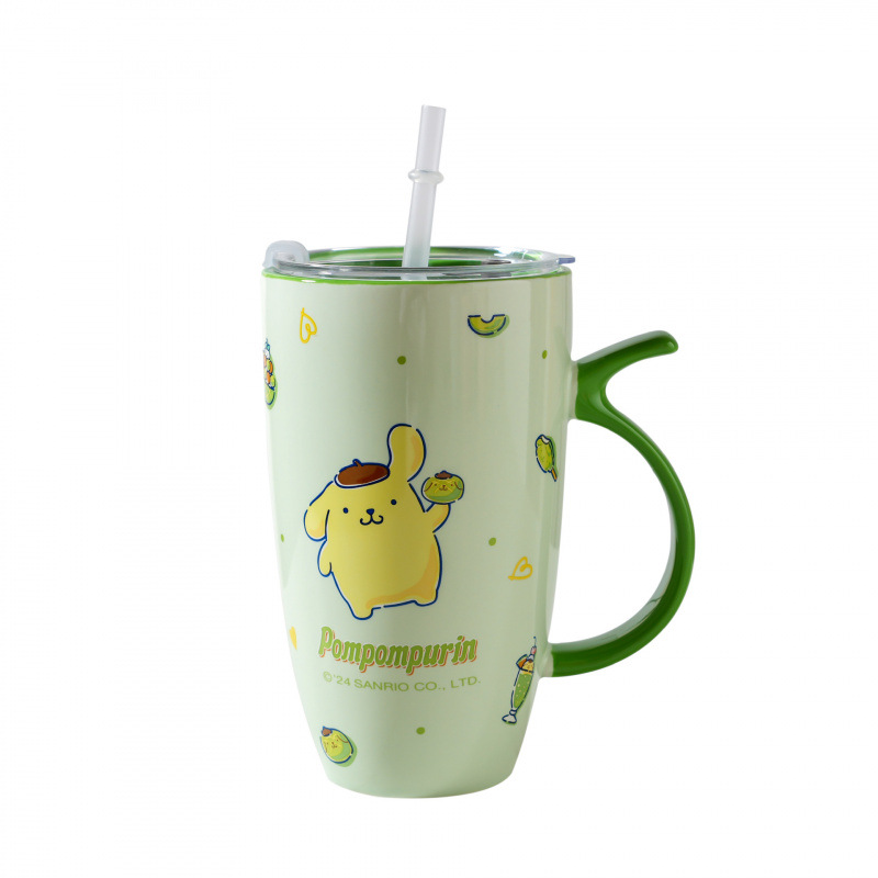 Autenticación Sanrio marca taza de cerámica encantadora taza de regalo para parejas de hombres y mujeres taza de agua de dibujos animados de gran capacidad