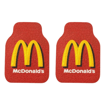 Universal Foot Pad, Mats, Driver's Wire Ring Car - red-m-silk-circle-foot-pads-front-2