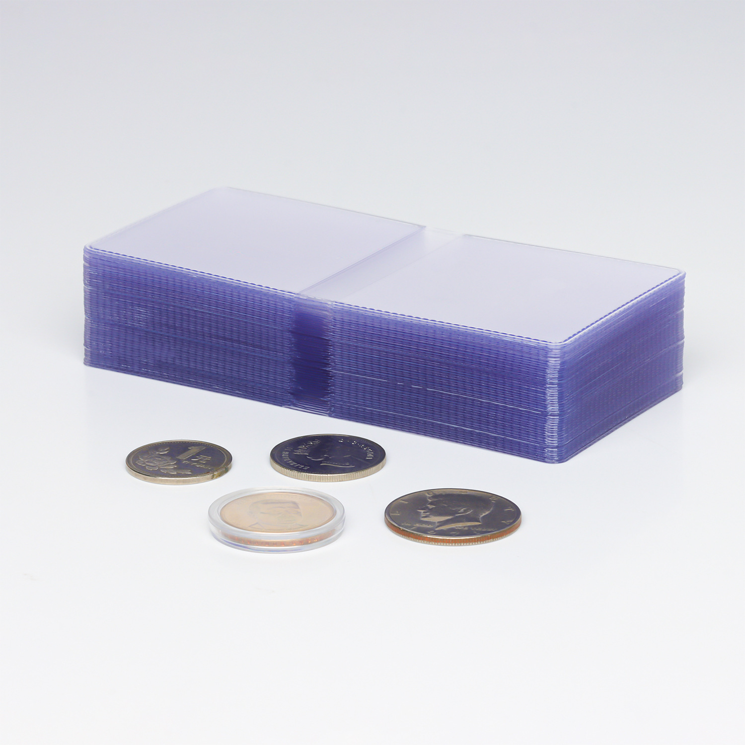 Monedas semirrígidas, insígnia de plata, caja ajustable de protección de monedas, coleccionistas de monedas antiguas, monedas conmemorativas al por mayor.