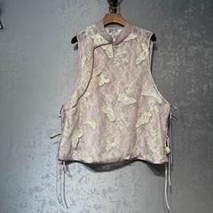 新しい中国風のシルクヘビー刺繍ベスト女性のための 2025 春の新ファッション多用途ベストトップ