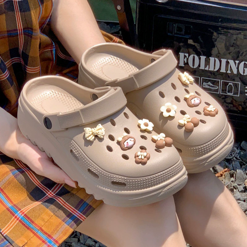 Дышащие сланцы‑платформа (в стиле Crocs), противоскользящие, лёгкие, размеры 35–40