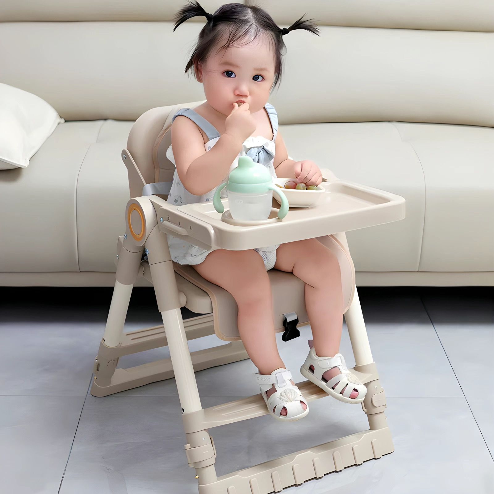 Children's Dining Chair Foldable Baby Dining Table and Chair Infant Learning Chair Portable Child Stool Baby Dining Chair