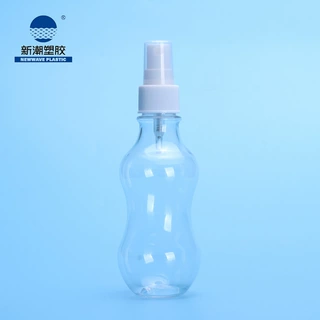 新潮塑胶护肤品包材 婴幼儿童葫芦喷雾透明pet塑料瓶源头厂家定制