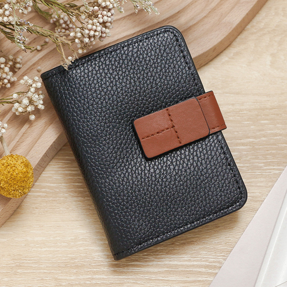 Nuevo tipo de bolsa de tarjetas de licencia de conducir exquisita bolsa de tarjetas de damas bolsa de tarjetas compacta ins viento red nicho diseño de contraste