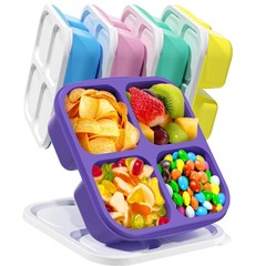 4格のお弁当箱は開けやすいです。果物のお弁当箱は小麦のかわいいセットです。お弁当箱は一つに分けられます。