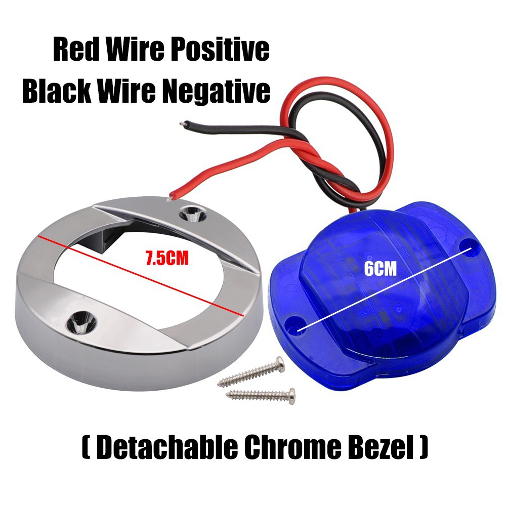 Source factory 6LED round truck side light 12v round trailer trailer cruise boat signal light 24v truck side light