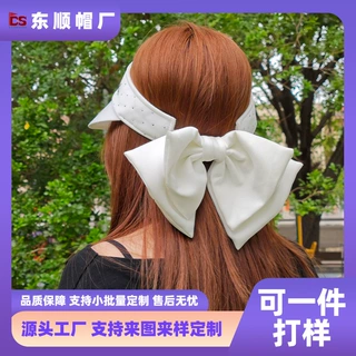 户外遮阳大檐软檐透气帽子蝴蝶结工厂可一件打样来图来样定制潮牌