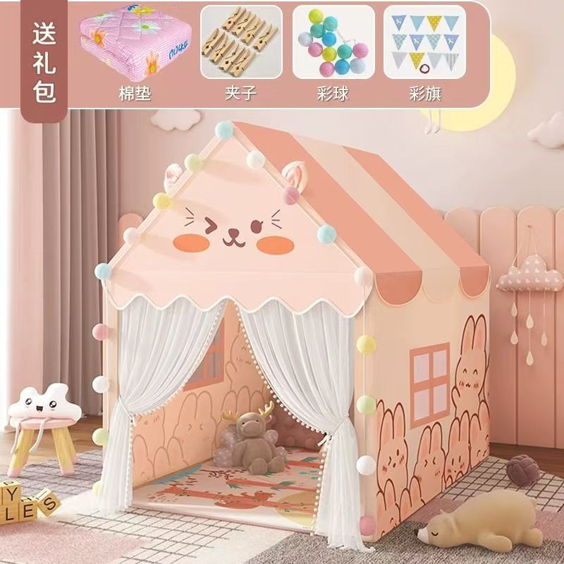 Casa de juguetes para niños pequeña tienda de campaña para niñas de interior princesa casera castillo casa de juguetes para bebés puede dormir casa