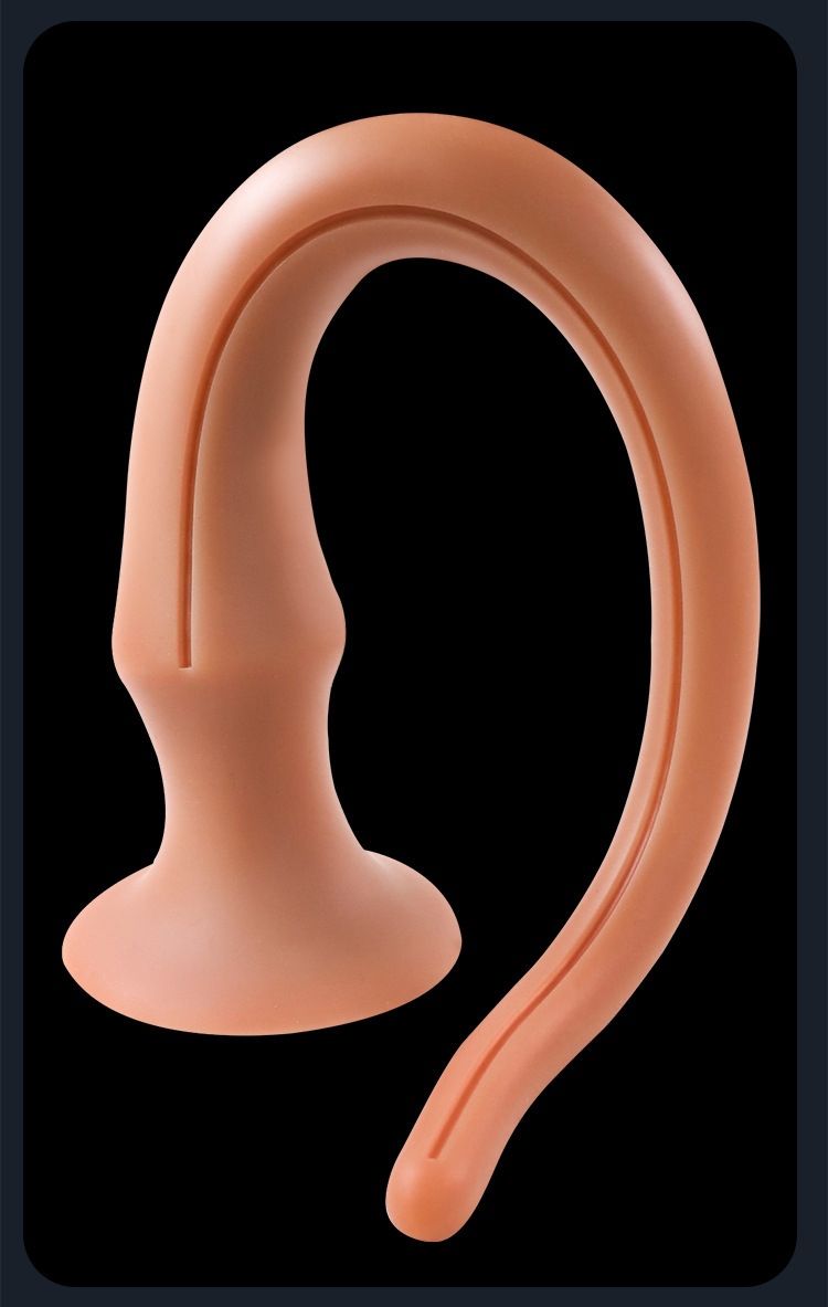 Special-Shaped Liquid Silicone Anal Bead Plug, Extra-Long Adult Anal Toy, Gold — detail image 12
