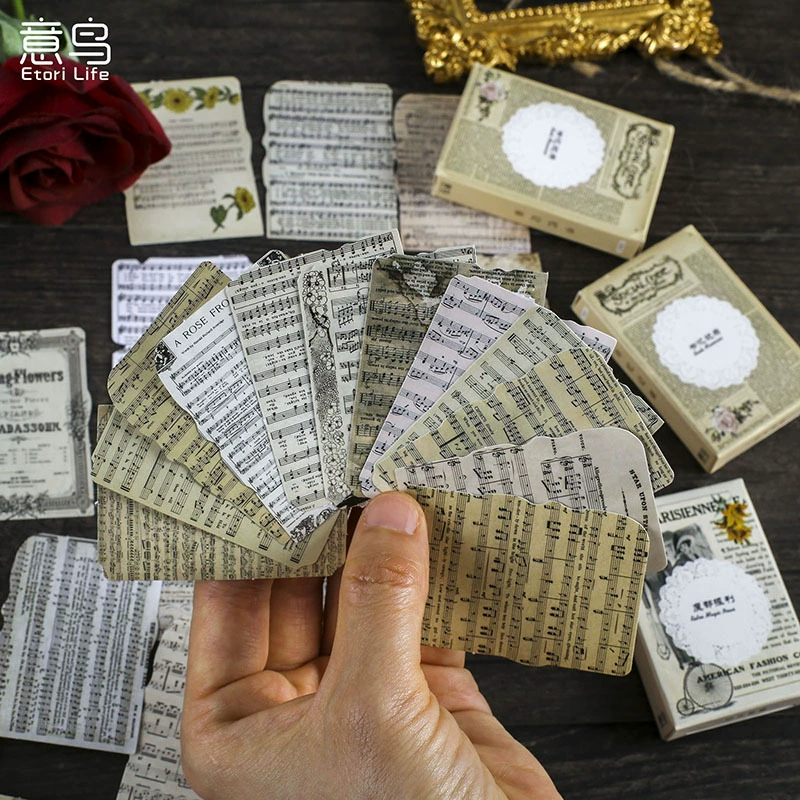 Йифу ретро серия коробок наклеек литературный справочник материалы для DIY 30 штук в 4 моделях