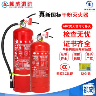 New National Standard Satchel 4kg Dry Powder Household Car 1Kg2Kg3Kg35Kgabc Fire Extinguisher Box Fire Equipment