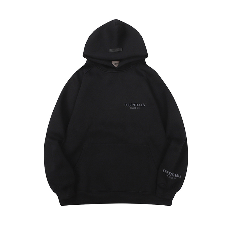 FOG ESSENTIALS letras de silicona estereoscópica hombres y mujeres americanos camisa con sudadera con sudadera con sudadera image 30