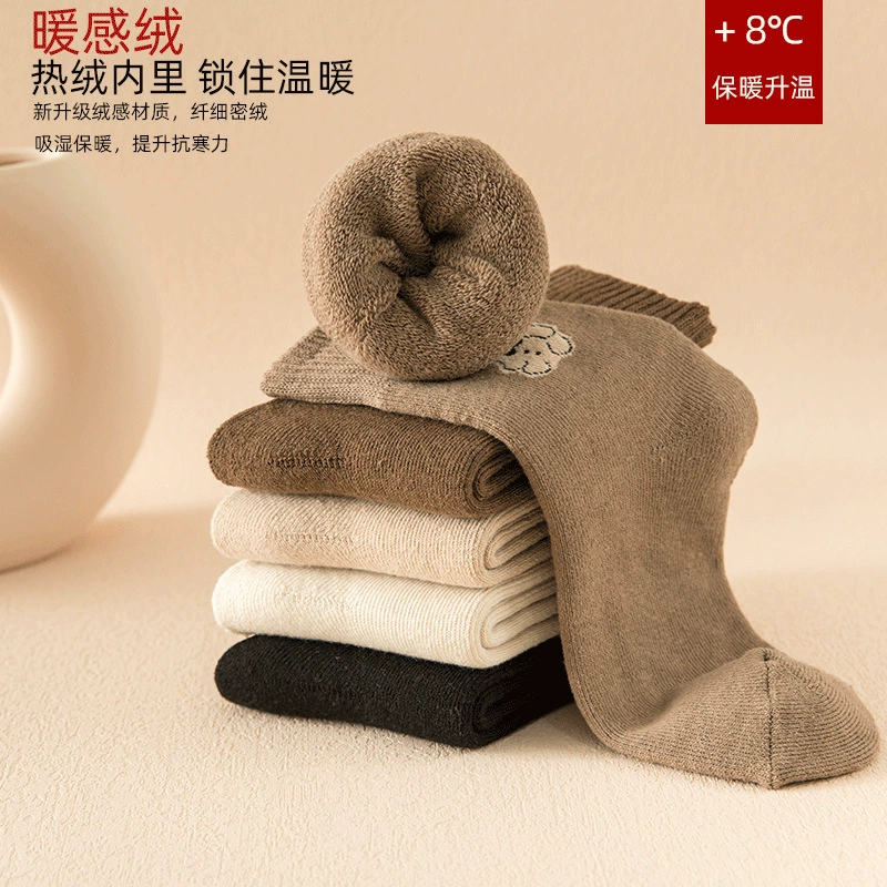 Носки женские осенне-зимние послеродовые родовые носки на флисовой подкладке, толстые теплые носки в пол, универсальные носки из махровых полотенец