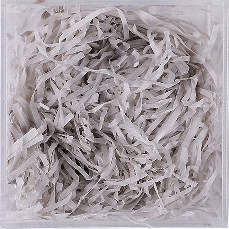 Фабричная продажа коробка подарочная из хлопка бумажной крошки (crushed paper silk) и травяной стебель из шелковой ткани, пасхальная-fold заполнение бумажными волокнами 20 грамм