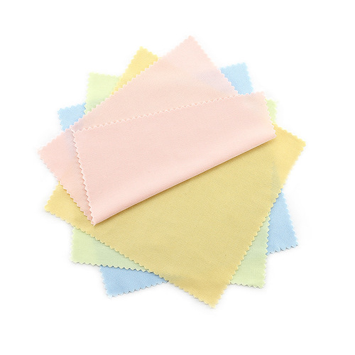 Factory wholesale ultra-fine fiber thickened anti-pilling anti-fog mirror cloth with needle three rocks black anti-blue light eye cloth