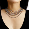 Accessory hip-hop style, set, choker, necklace, chain heart-shaped, European style, simple and elegant design