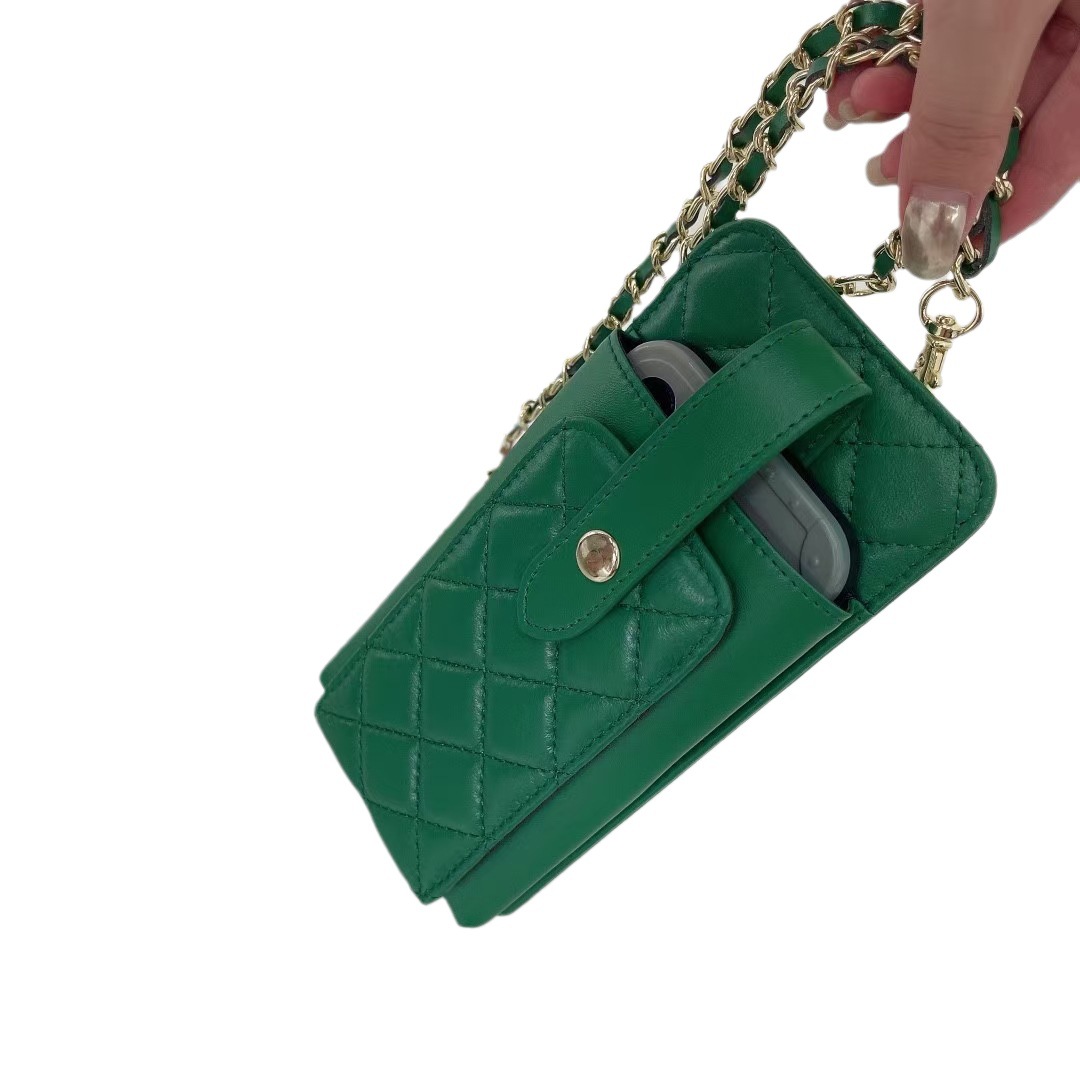 Bolso pequeño de las mujeres de alta calidad de piel de oveja suave crossbody Chanel estilo perfecto cadena bolso del teléfono móvil rombo 3027