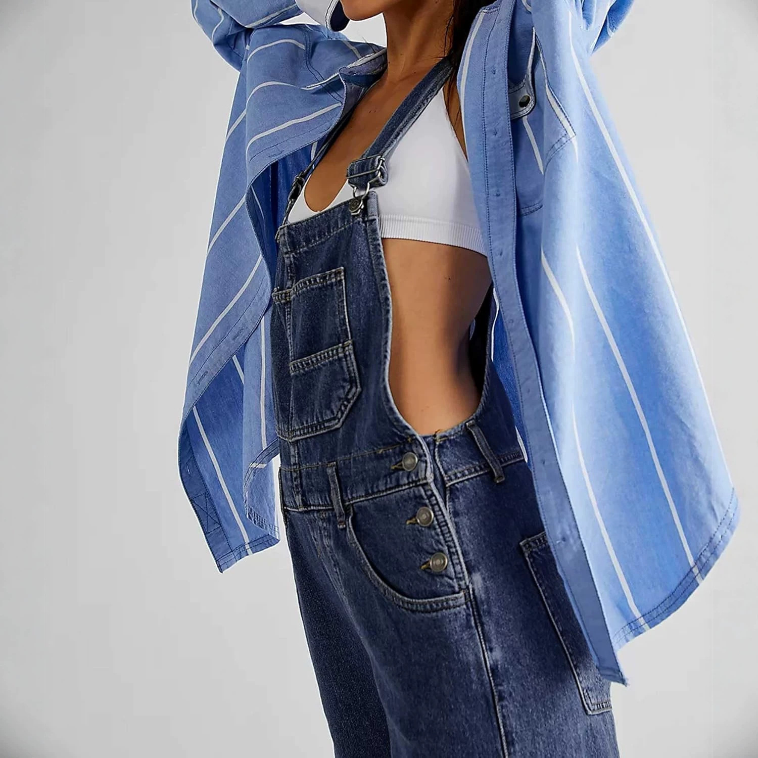 summer trend denim comfortable universal fashionable overall
