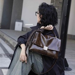 Lehua Time Saving 春夏の新作レディースバッグ、ハイエンドのレトロなポータブルメッセンジャーバッグ、ファッショナブルで多用途なシングルショルダークロスボディバッグ、トレンディ
