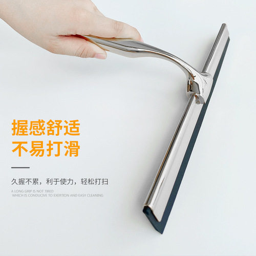 Stainless steel glass wiper window cleaning tool glass brush bathroom tiles with hook glass scraper