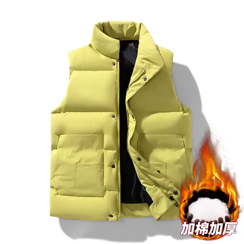 2025秋冬新款情侣马甲男加绒加厚男式坎肩高品质休闲保暖棉衣批发