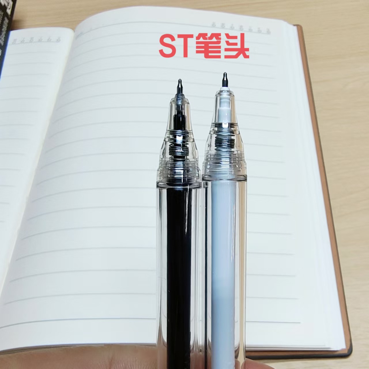 Nuevos productos Tianzhuo examen de prensa activa silenciosa lápiz neutro ST 33310 rápido secado negro simple lápiz de firma 0.5mm