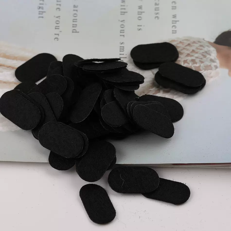 16*30mm椭圆毛毡不织布diy手工自制BB夹垫片布贴条饰品材料小配件